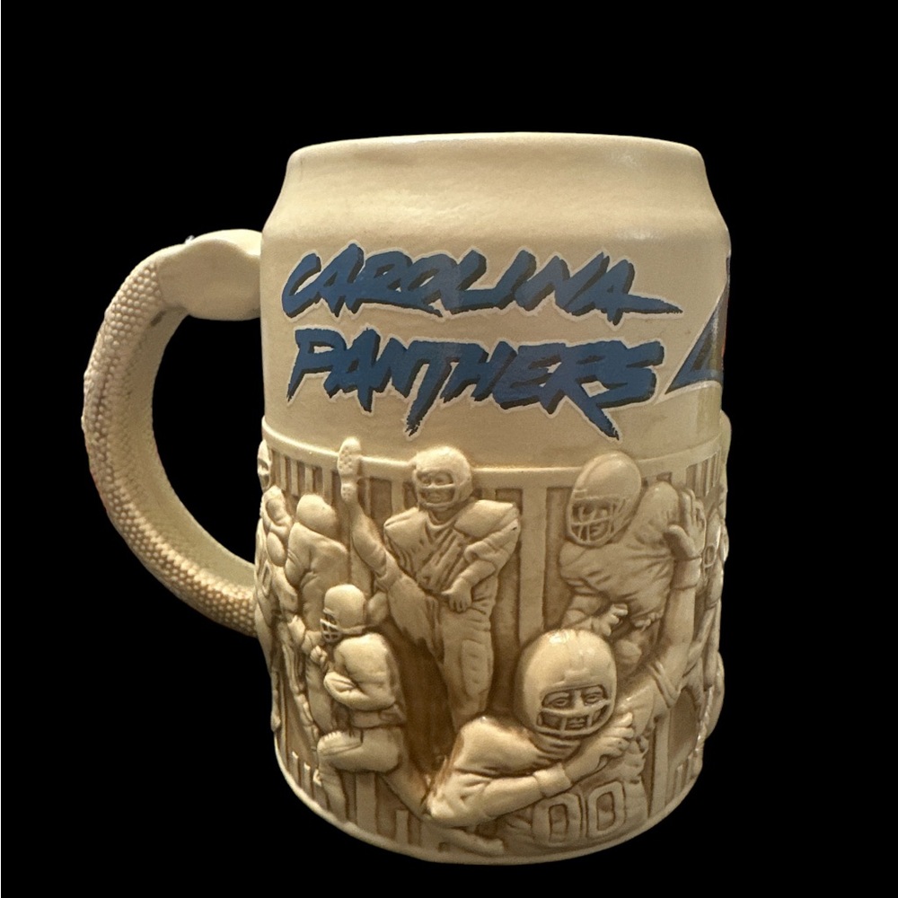 Carolina Panthers Brax Ltd Lite Beer Stein Mug Sculpted 3D NFL Official Licensed - Picture 5 of 5